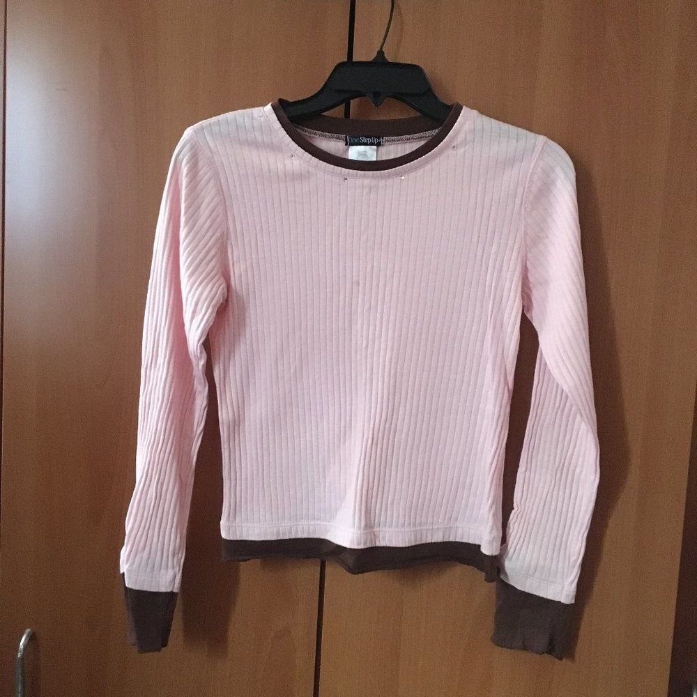[Girl's] Cute Pink, Brown Long-Sleeved Shirt